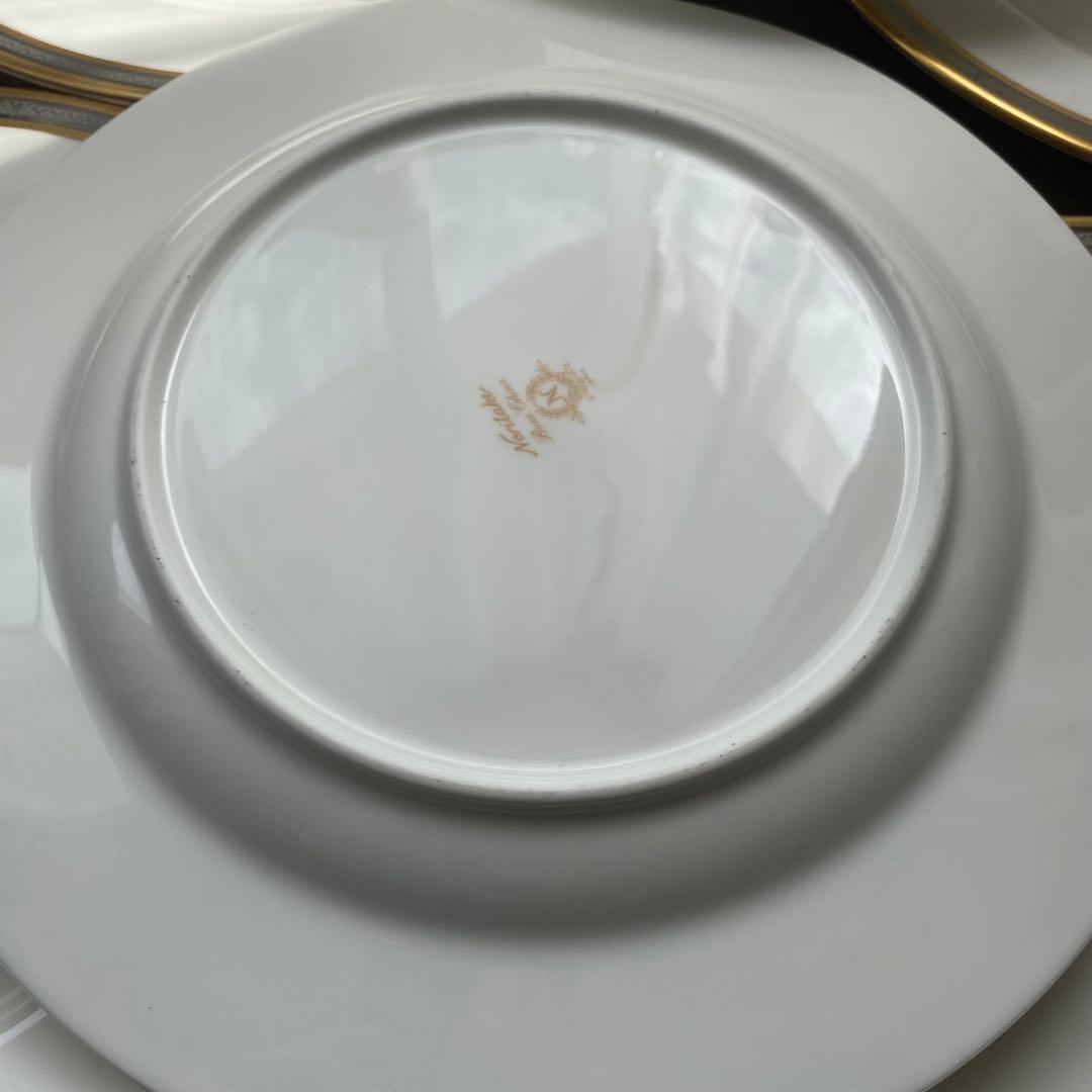 未使用　ノリタケ　金彩銀彩　大皿　6枚　メイン　食器　27㎝　廃盤