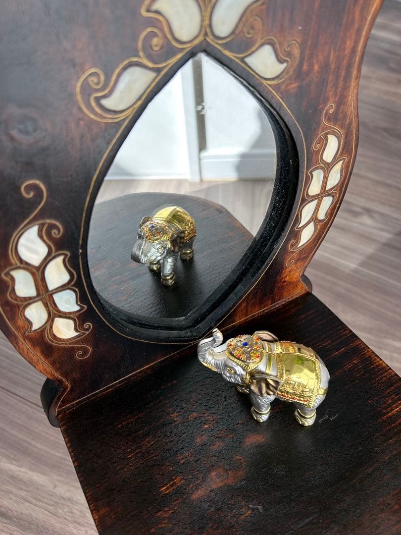 エジプト工芸木製家具・壁掛け飾り棚シェルフ・マシャラビア　螺鈿細工