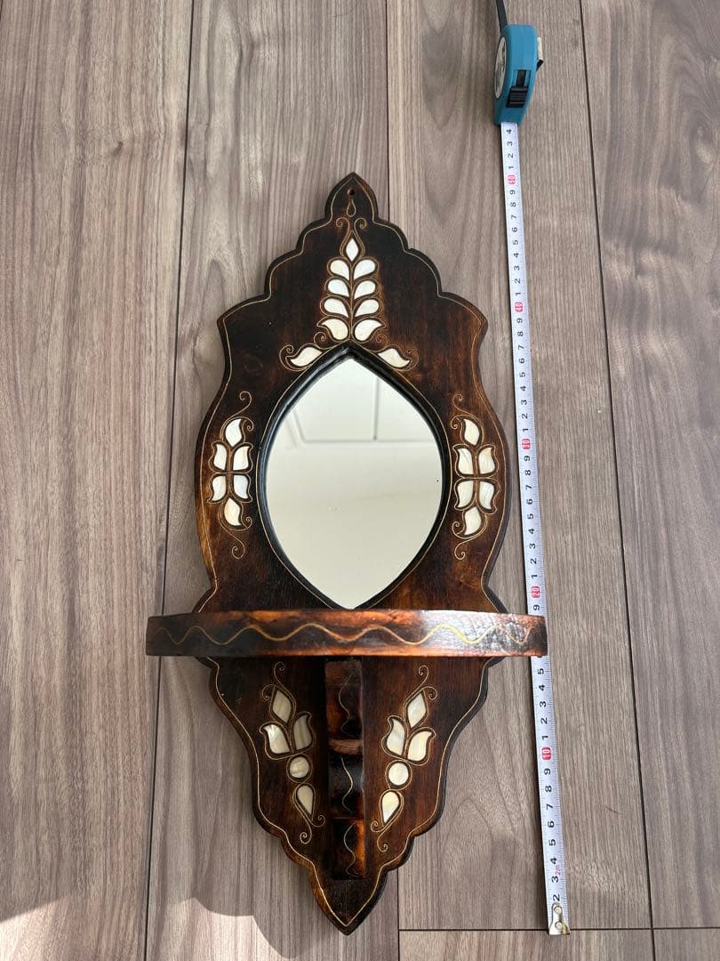 エジプト工芸木製家具・壁掛け飾り棚シェルフ・マシャラビア　螺鈿細工