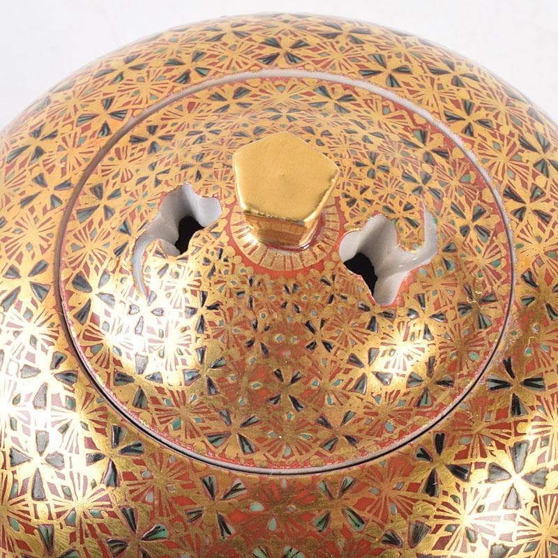 九谷焼 山本重義作 金襴手小紋 香炉 共箱 D R9053 - メルカリ