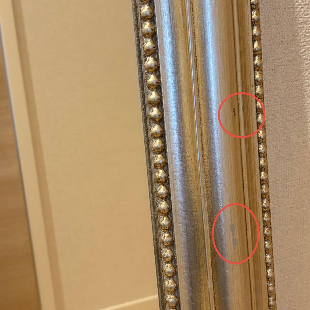 ローラアシュレイで購入 壁掛けミラー シャンパンゴールド 60cm×80cm