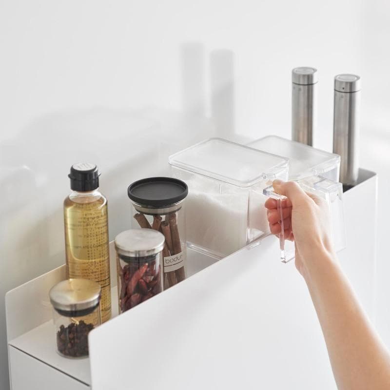 tower 隠せる調味料ラック 2段 白 ホワイト 山崎実業 4334 タワー