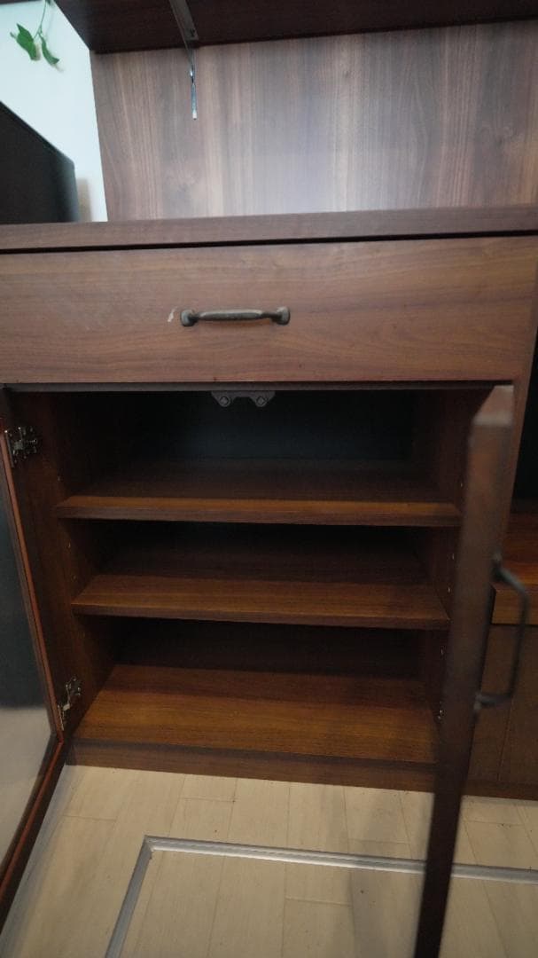 【送料込最終値】大川家具食器棚 MONT モント 120カウンター＆バックパネル