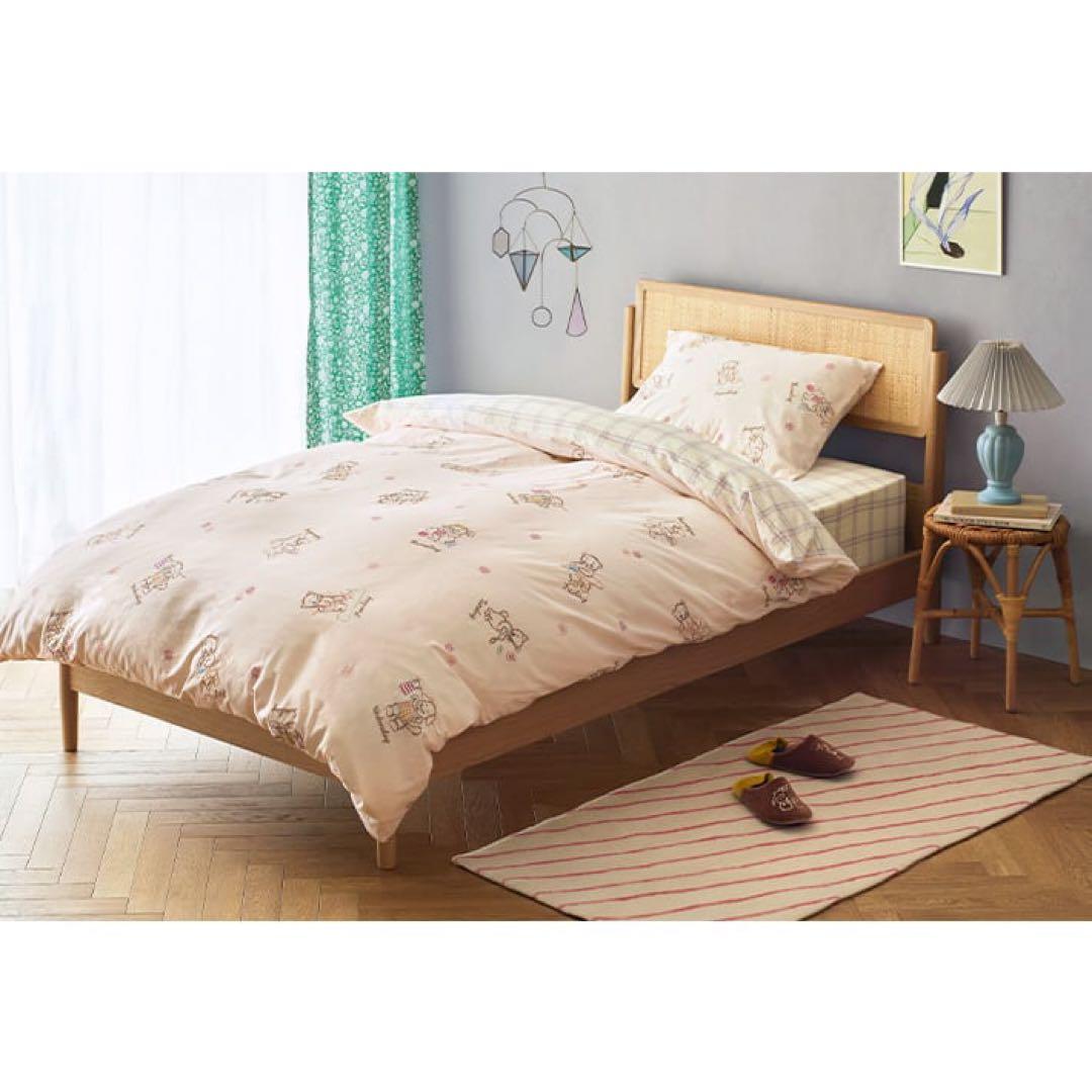 unico MYAMEEミャミーボックスシーツ アイボリー シングル チェック柄