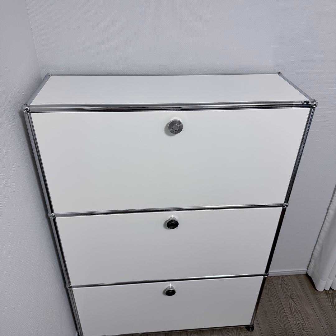 USMハラー　1列3段キャビネット　ピュアホワイト