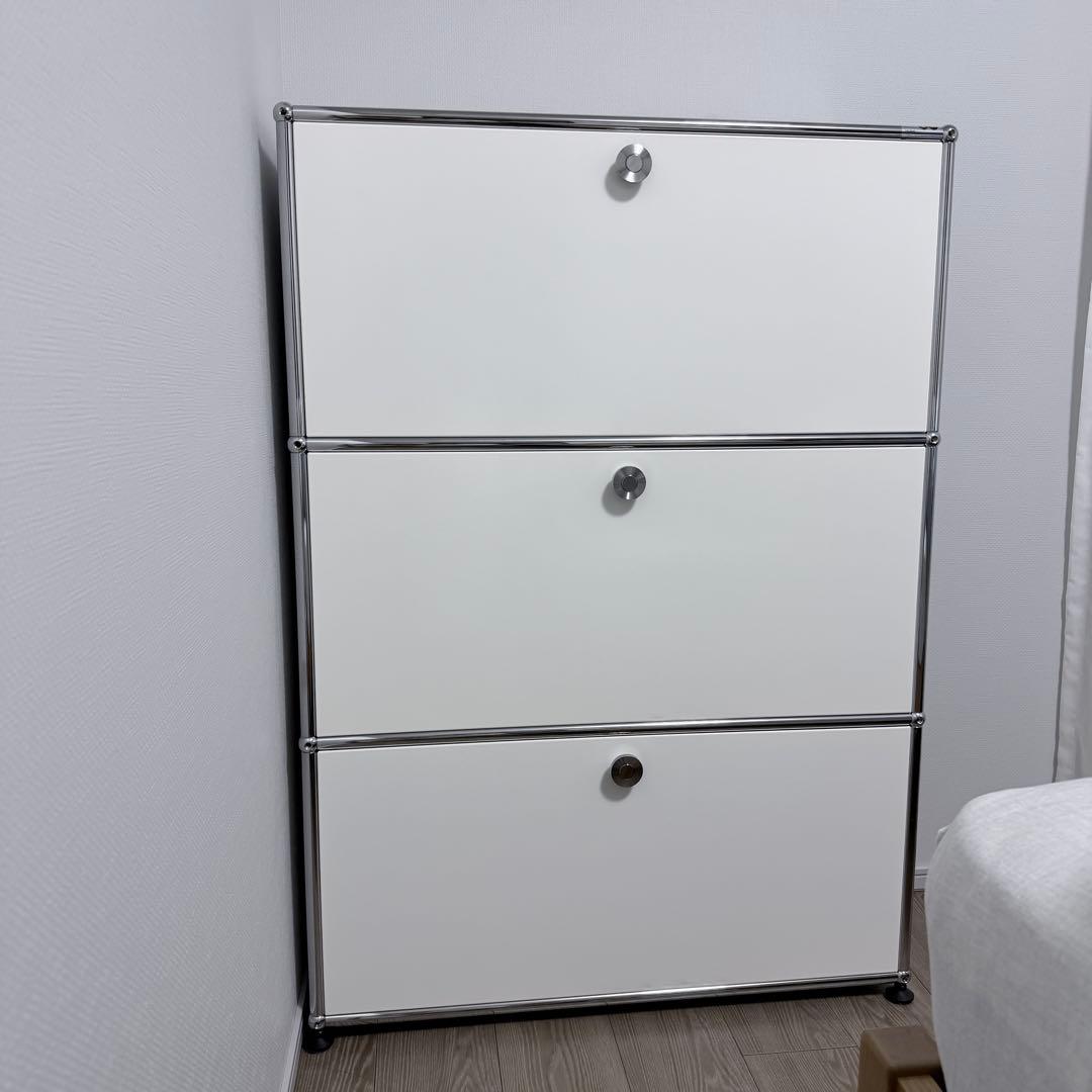 USMハラー　1列3段キャビネット　ピュアホワイト