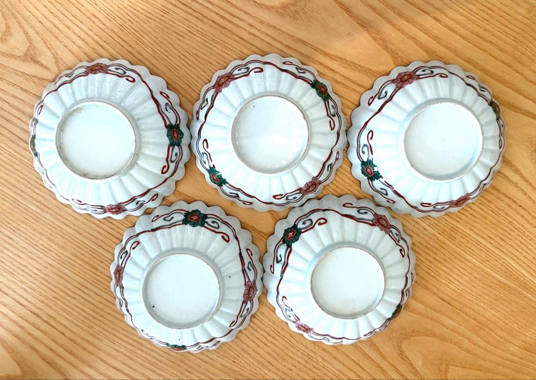 【新品未使用】伊万里焼　5枚セット　花柄