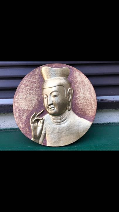Buddha statue [弥勒菩薩] 今村三郎作品 石膏彫刻 8万円。