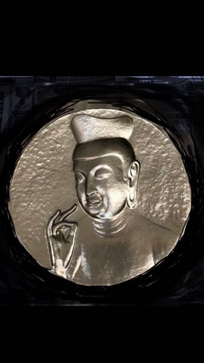 Buddha statue [弥勒菩薩] 今村三郎作品 石膏彫刻 8万円。