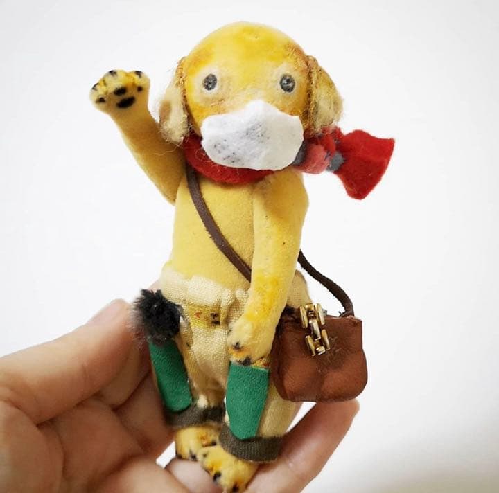 ワタナベリエ 渡辺利絵 作家作品 ぬいぐるみ 犬 Bearberry ベア 人形