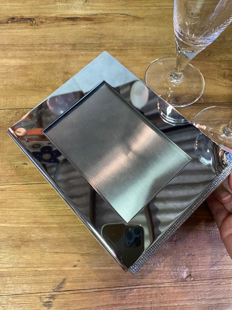 スワロフスキー フォトフレーム　ティファニー　ワイングラス　セット　シャンパン