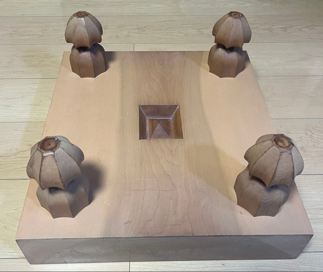 美品】囲碁 碁盤 碁石 セット 脚付き へそあり 盤厚8.6cm 桜特大