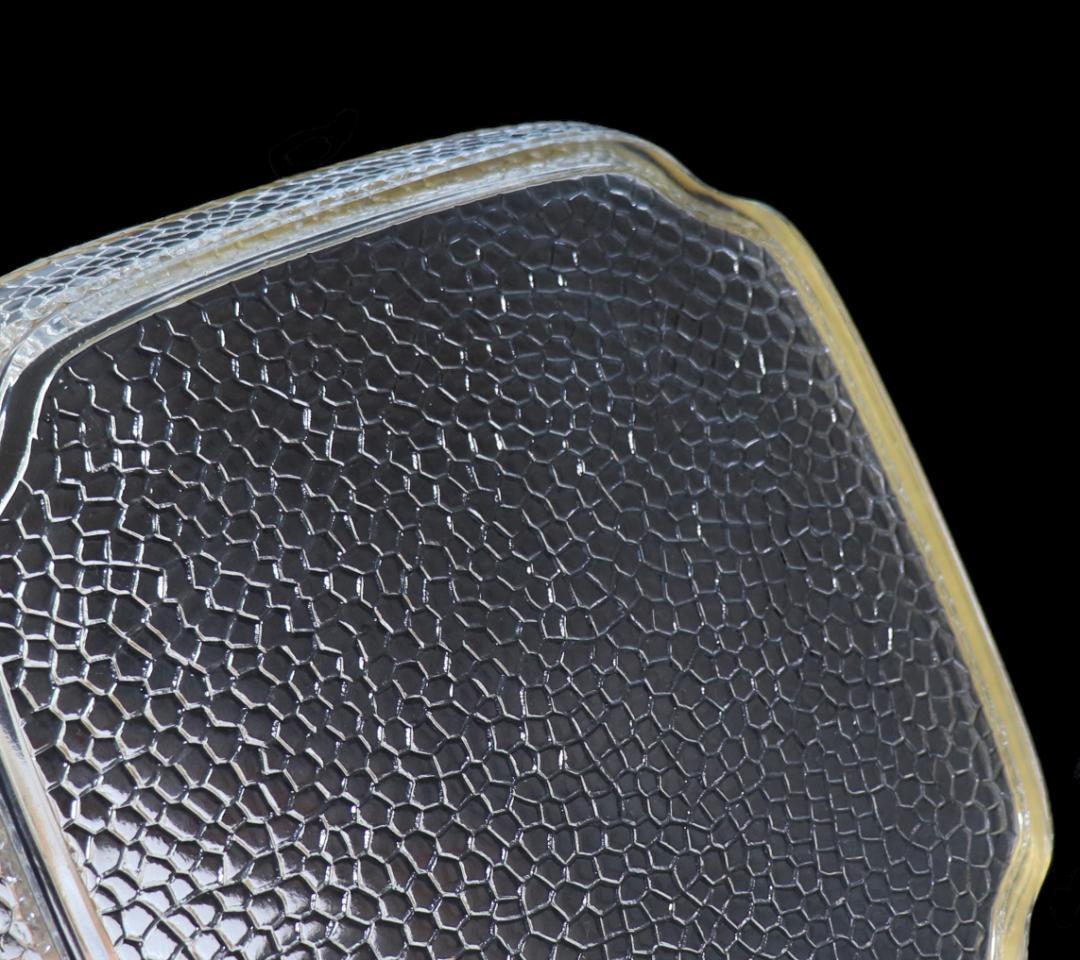 オールド・バカラ 稀少型 鱗カット装飾金彩トレー ゴールド クロコ アンティーク