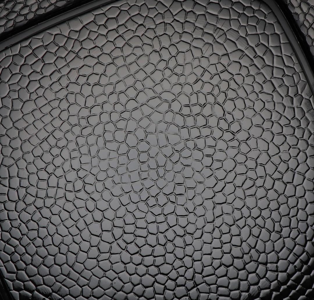 オールド・バカラ 稀少型 鱗カット装飾金彩トレー ゴールド クロコ アンティーク