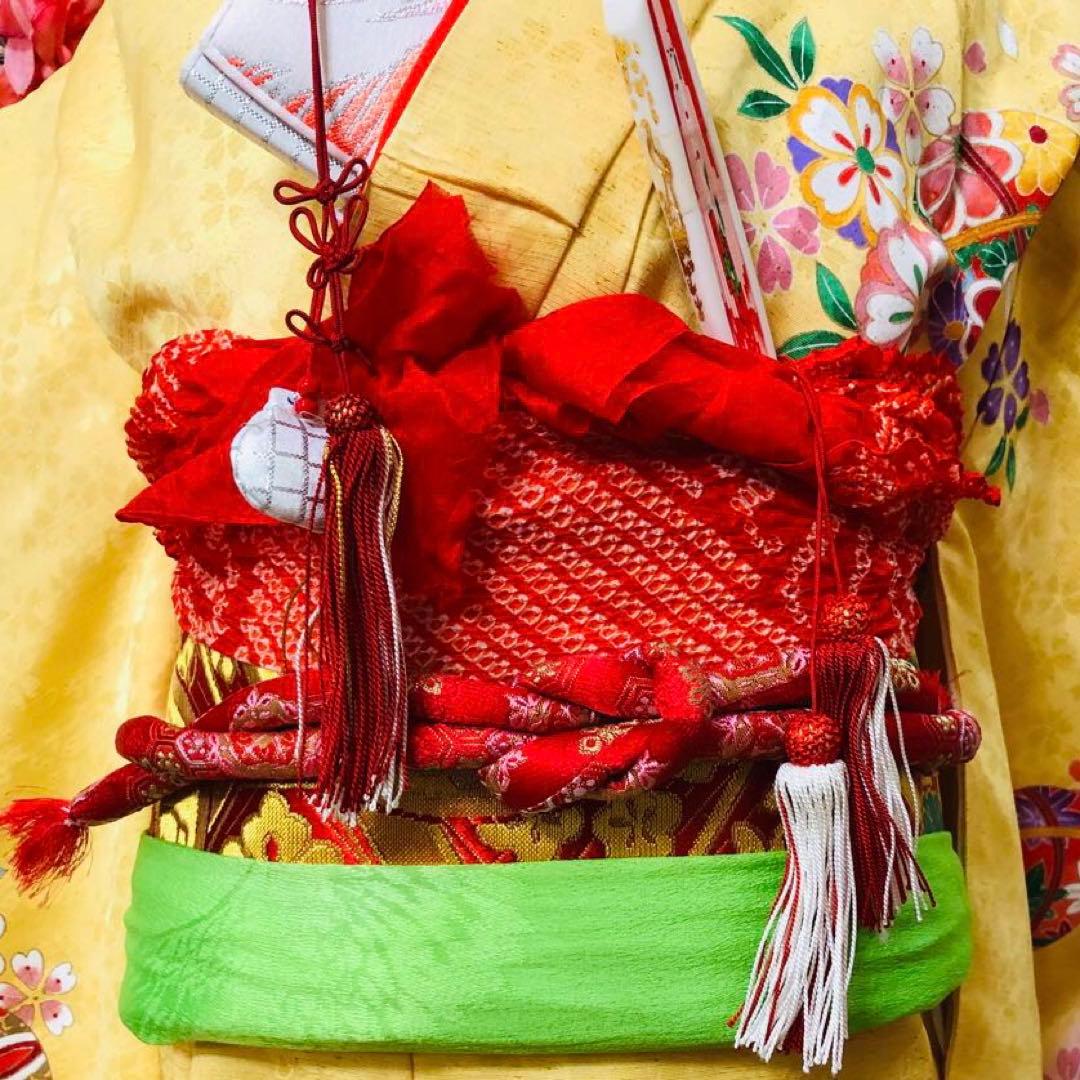七五三七歳‼️完全フルセット⭐︎手毬花々熨斗柄金彩、刺繍煌びやか極めてる逸品