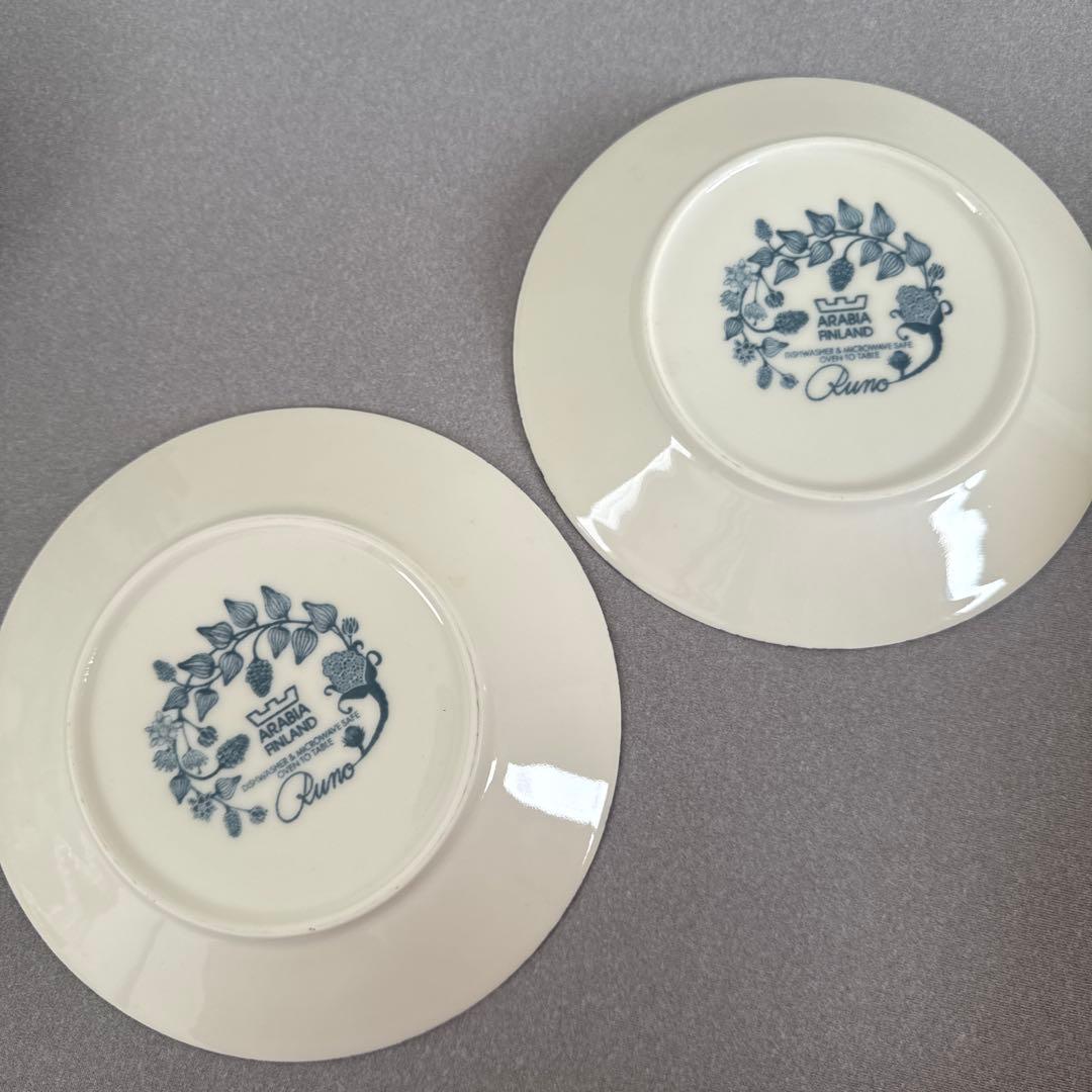 アラビア ルノ バタフライ プレート(ソーサー)2枚