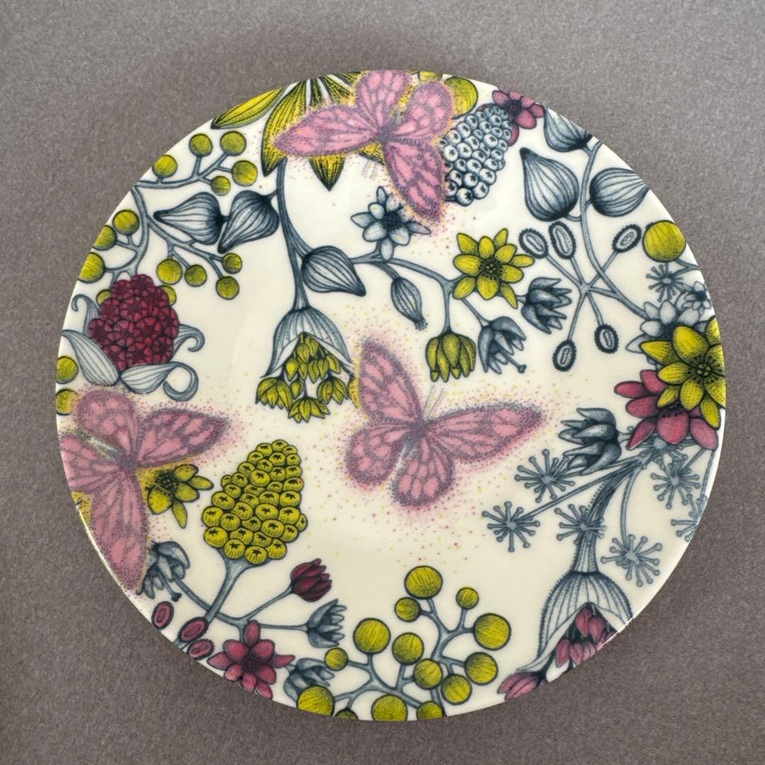 アラビア ルノ バタフライ プレート(ソーサー)2枚