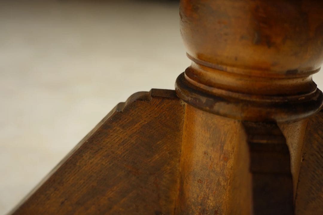 スツール　ピアノ椅子　回転椅子　楢材 大正時代　ドクターチェア