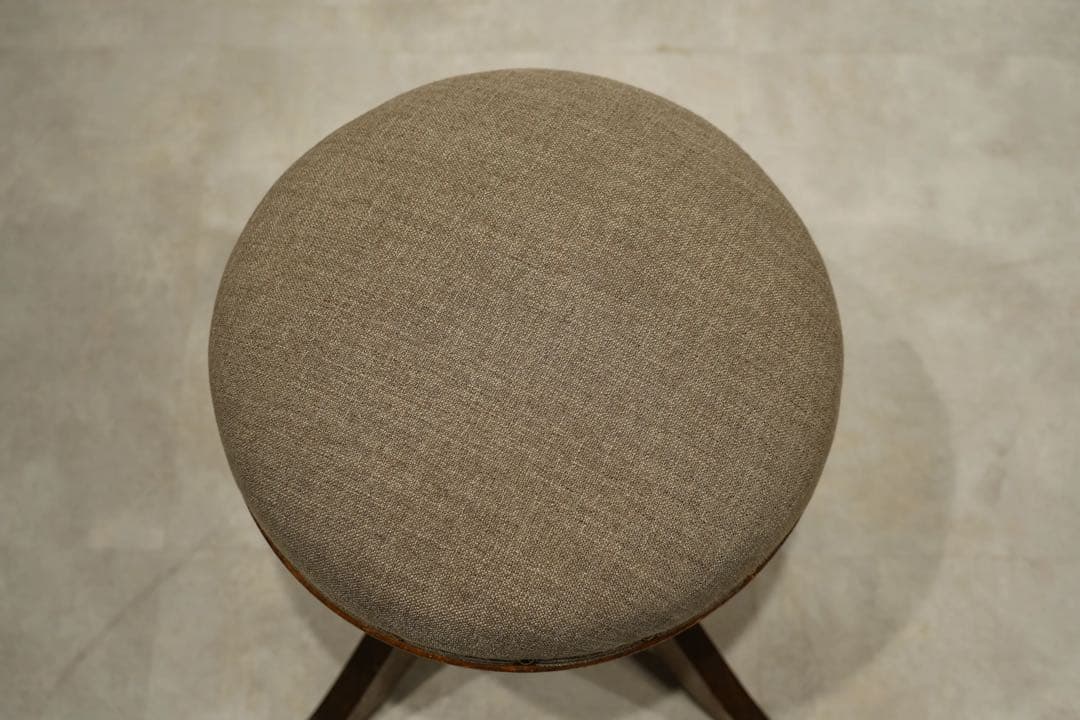 スツール　ピアノ椅子　回転椅子　楢材 大正時代　ドクターチェア