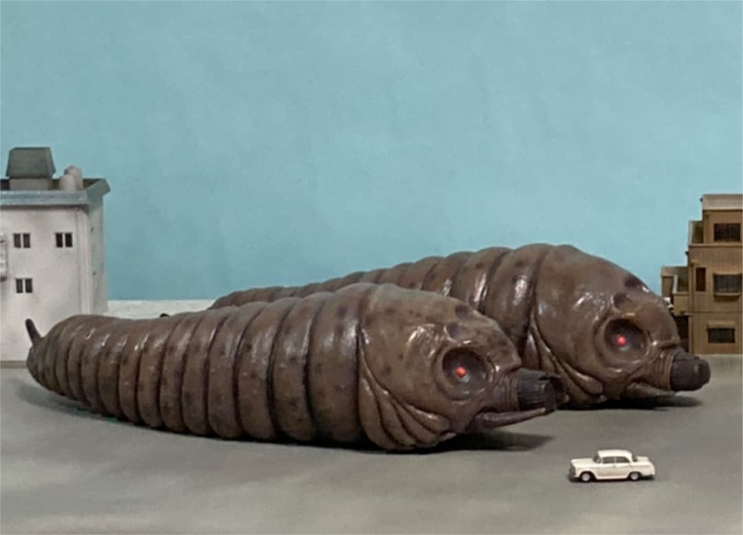 ミニラ ゴジラ モスラx2 メーサー車 建物x2 ミニカー [ カスタム品