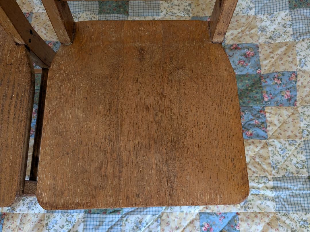 USAアンティーク　木製チャイルドChair　２脚セット　子供椅子セット