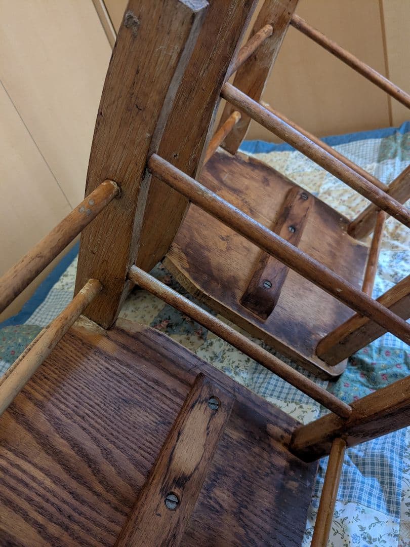 USAアンティーク　木製チャイルドChair　２脚セット　子供椅子セット