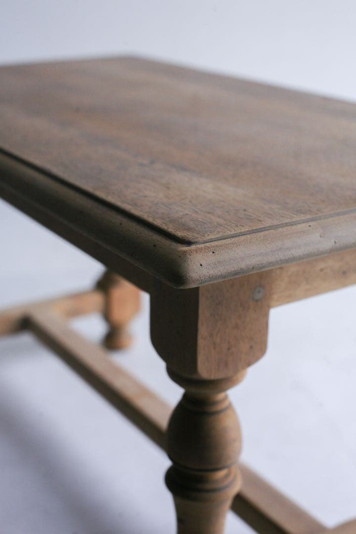 フランス ローテーブル サイドテーブル 無垢財 オーク材 ブロカント 古