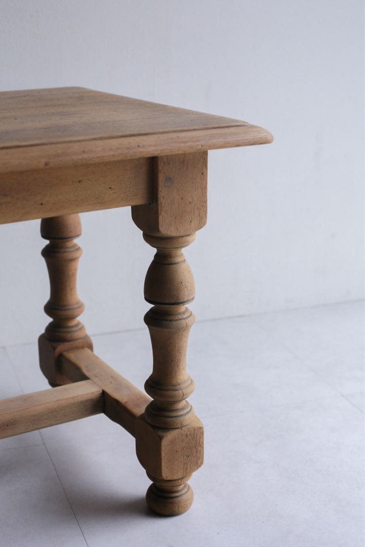 フランス ローテーブル サイドテーブル 無垢財 オーク材 ブロカント 古