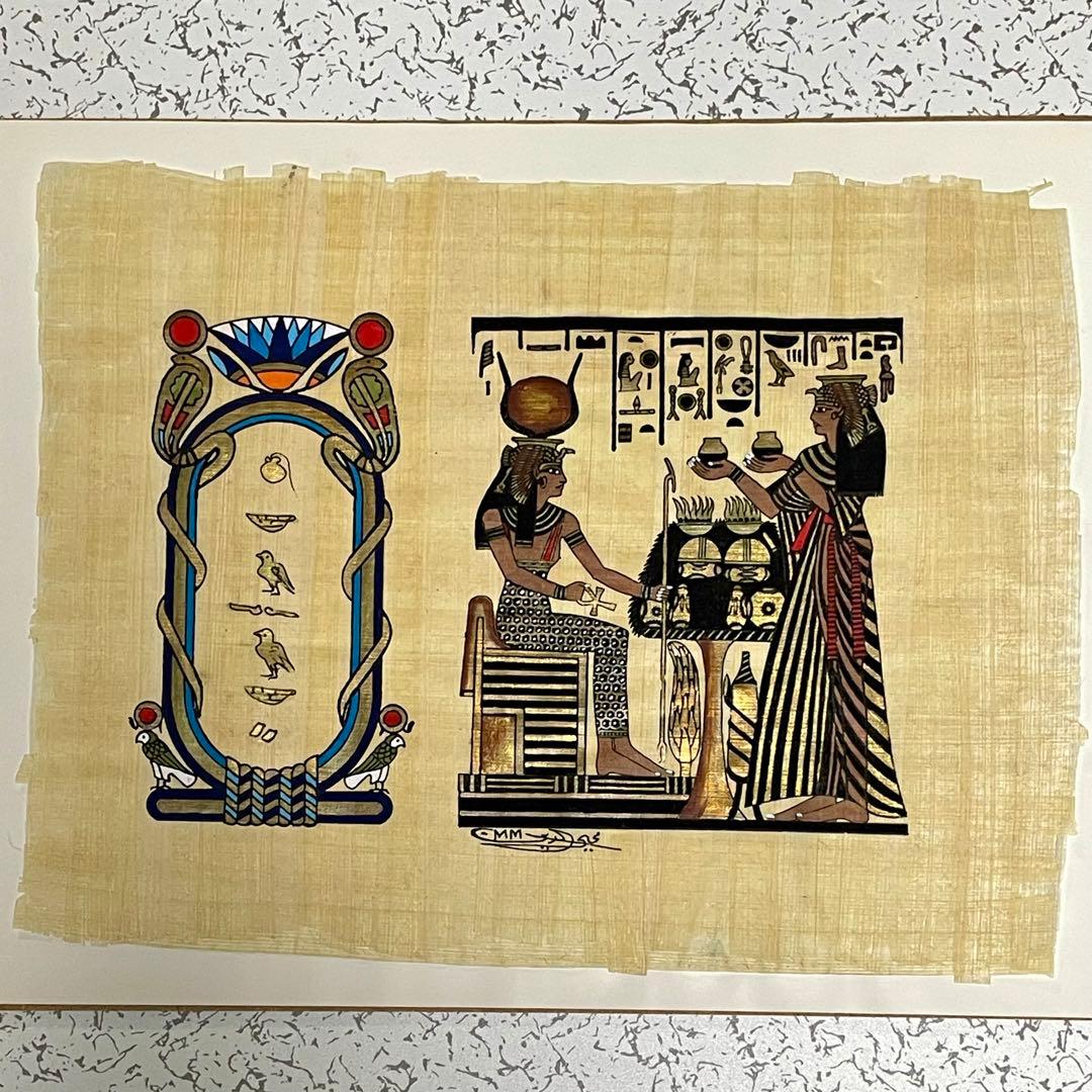 パピルス エジプト産 本物 絵画 ワイド四切サイズ