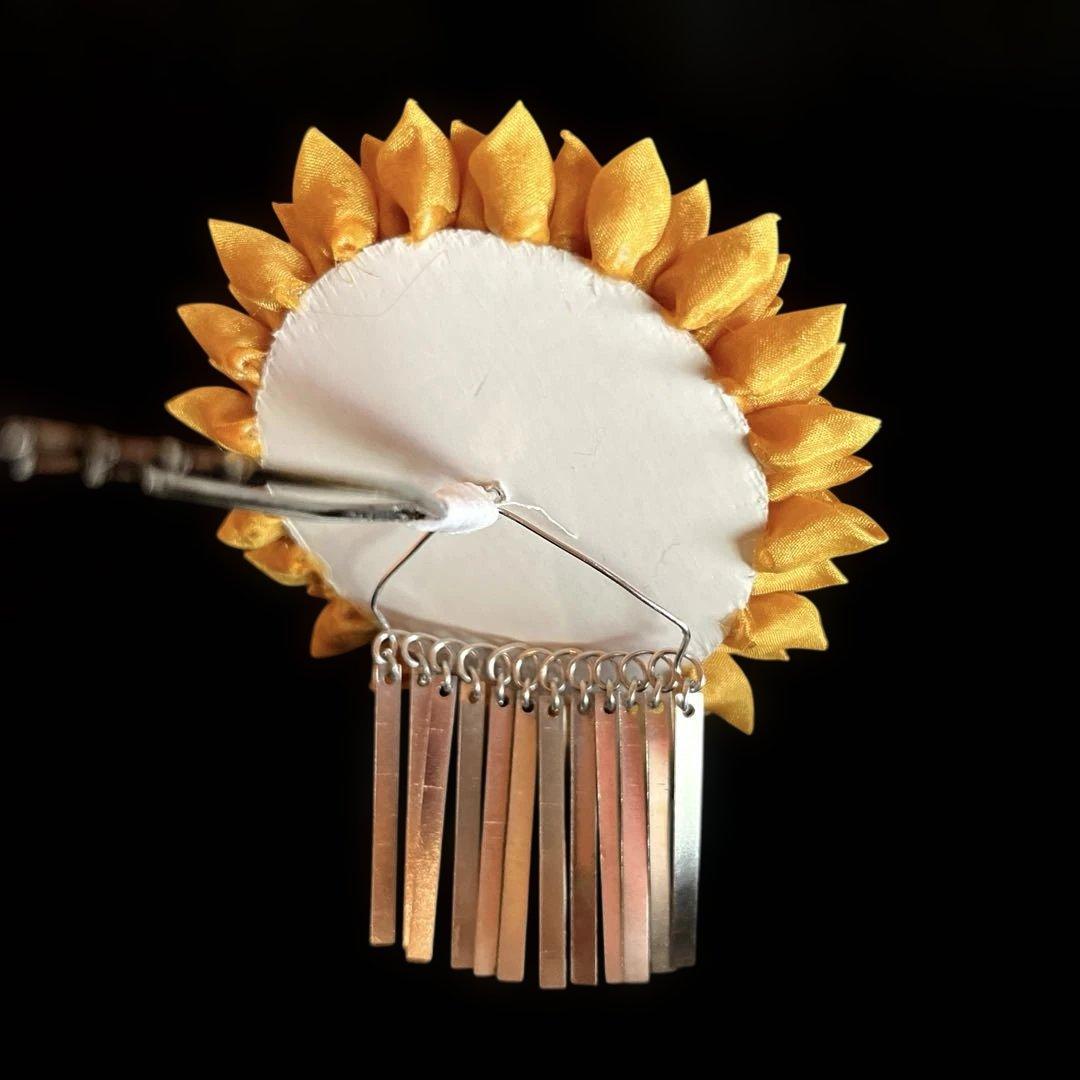 日本髪 髪飾り 七五三(7歳) 橙色