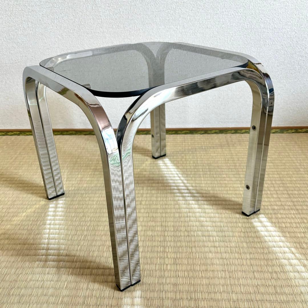 ミッドセンチュリー アイアンフレーム コーヒーテーブル ガラステーブル レトロ