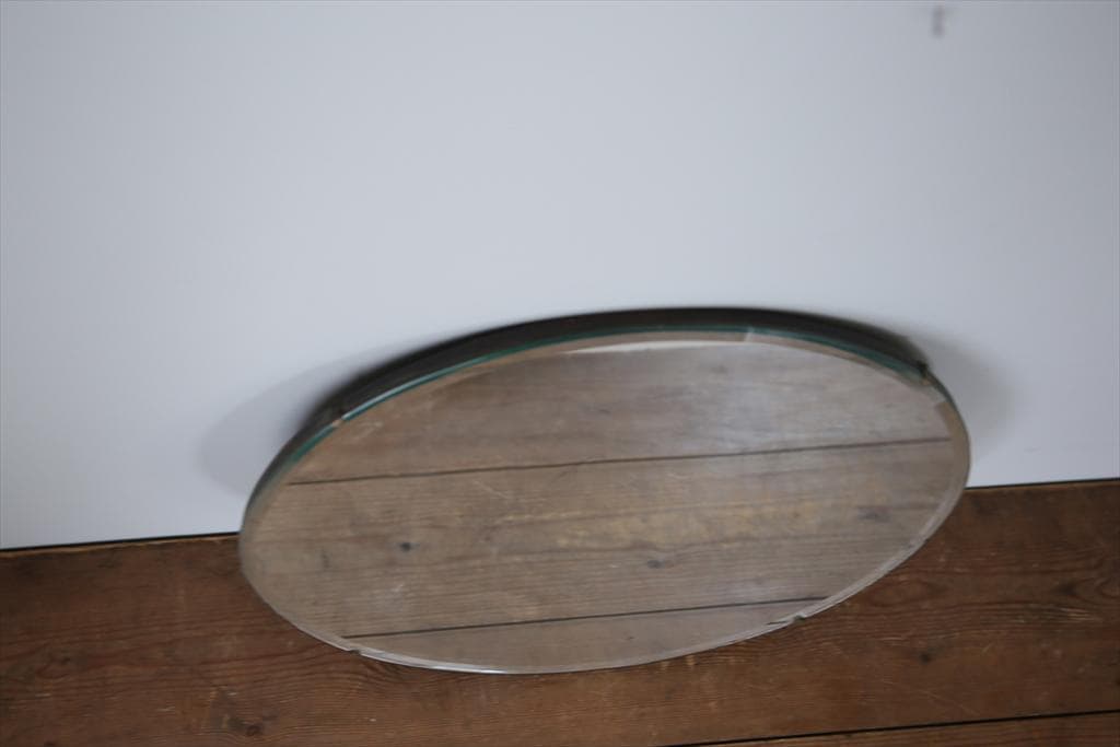 英国アンティーク壁掛けカッティングミラー/ベベルドミラー/鏡(85-257-3)