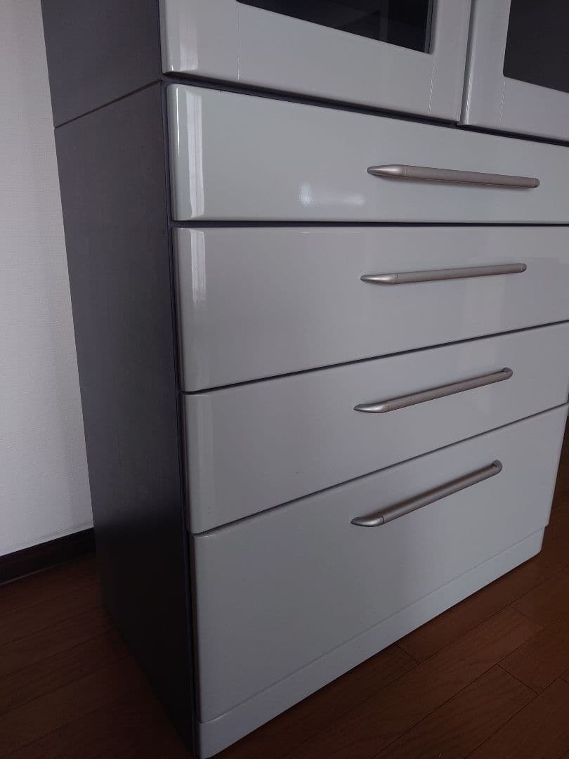 【引取り2/25まで】食器棚 キッチンボード ライトグレー ニトリ