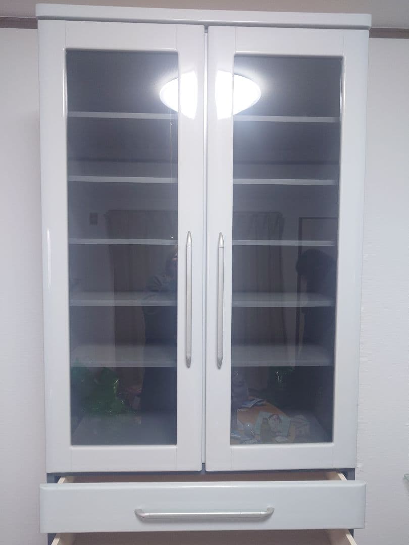 【引取り2/25まで】食器棚 キッチンボード ライトグレー ニトリ