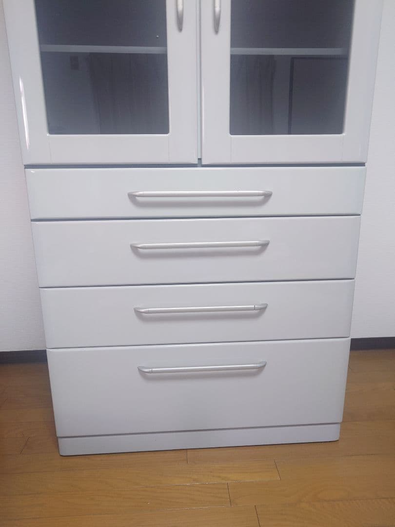 【引取り2/25まで】食器棚 キッチンボード ライトグレー ニトリ