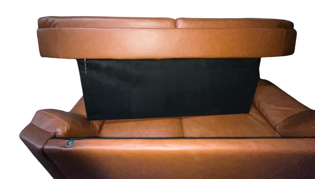 二人掛け ソファ レザー調 キャメル色 美品