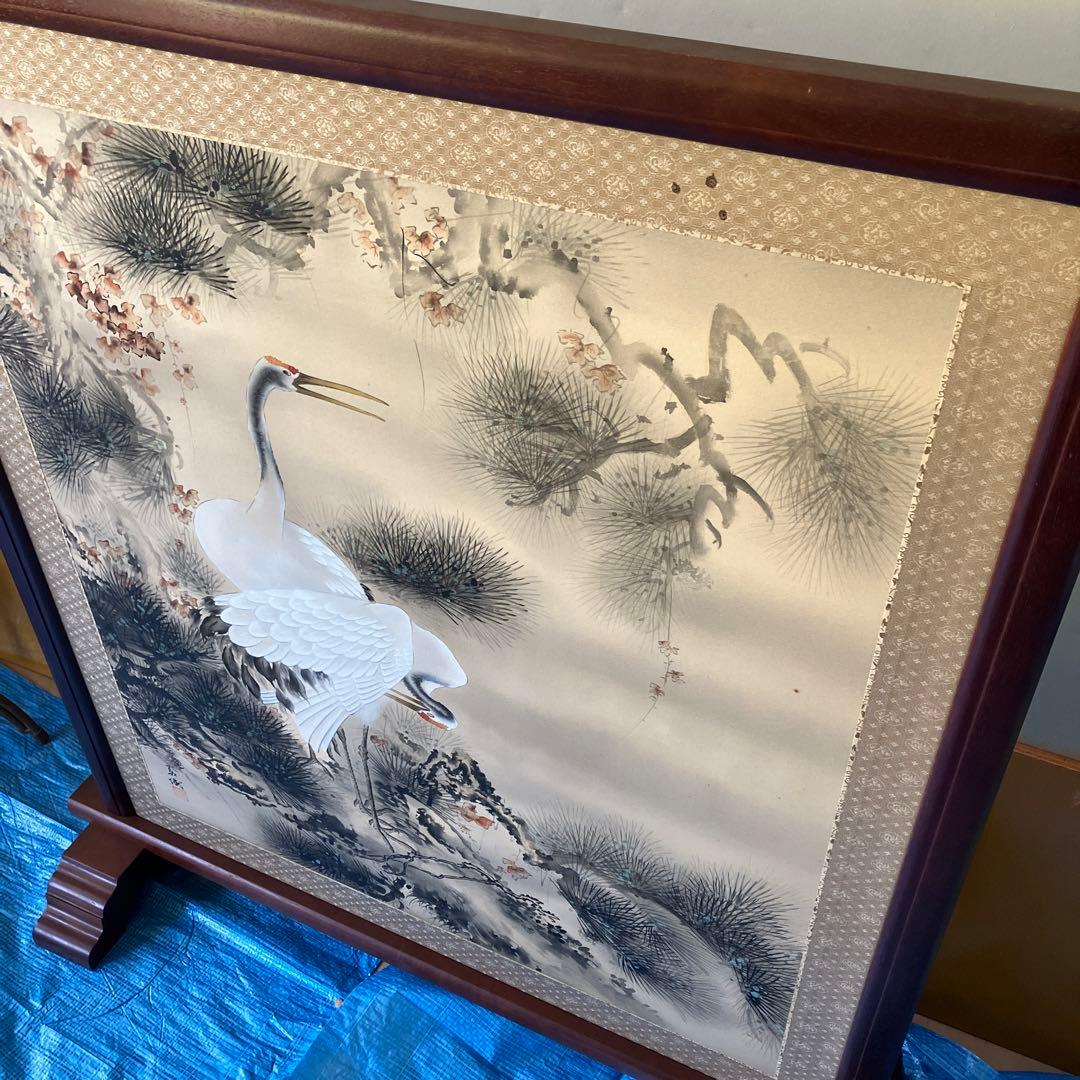 最終値下げ‼️希少・華麗‼️縁起物‼️和風衝立　アンティーク　レトロ