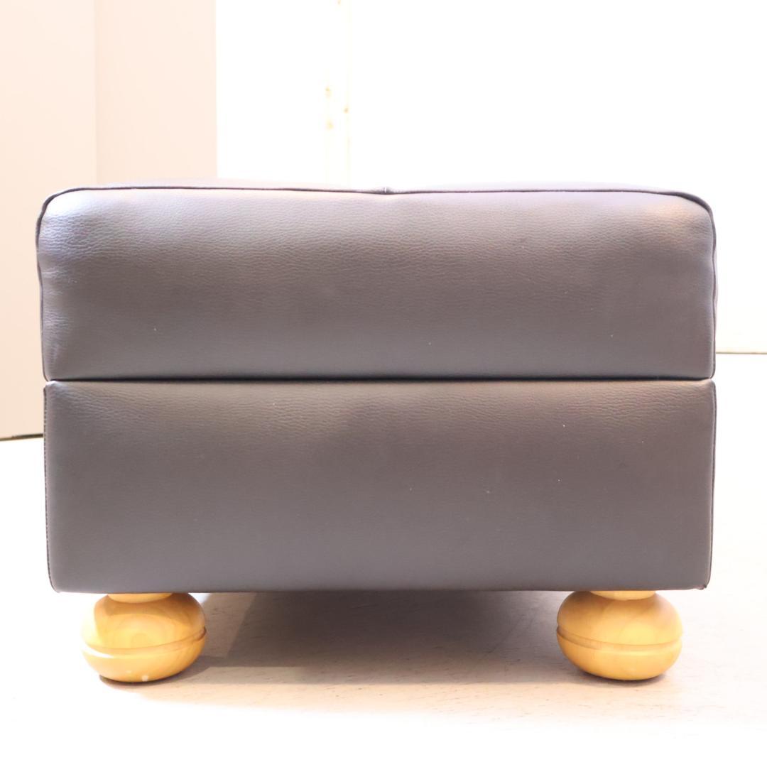 クラシック ルクラス 本革 スツール ベンチ 腰掛け 足置き オットマン