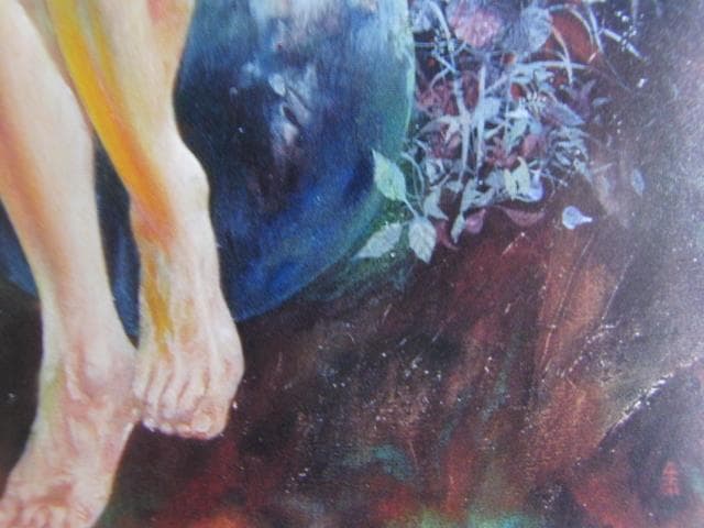 大場再生　「行人」、希少画集より、状態良好、新品高級額装付