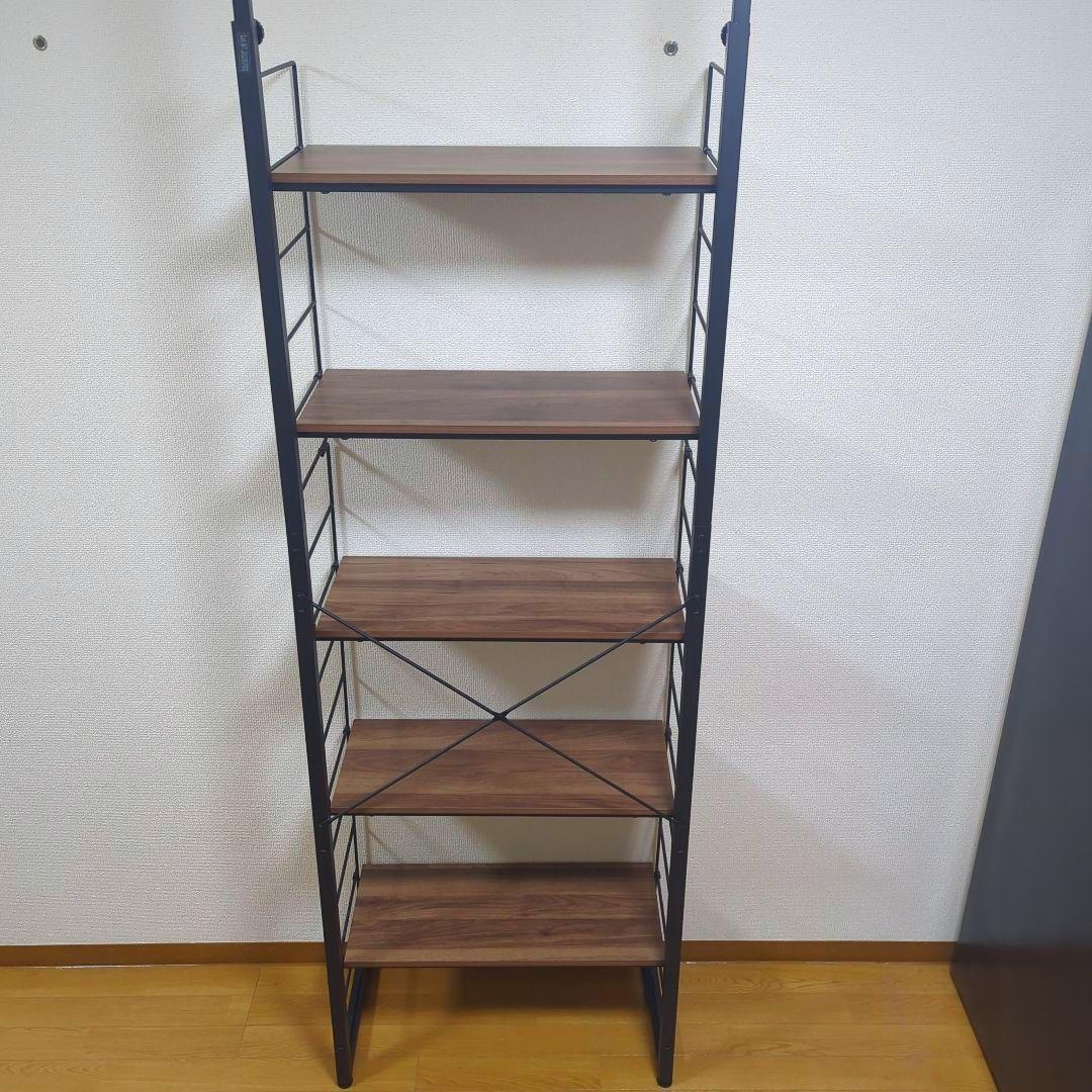 ニトリ 突っ張り壁面収納Nポルダ 幅60cm ミドルブラウン