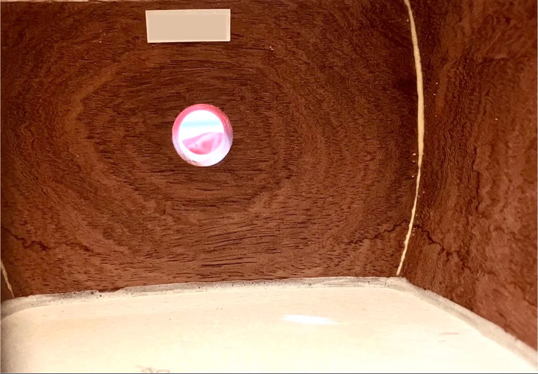 美品◆民謡三味線◆紅木 中棹 東さわり 皮破れ無し 鼈甲撥／駒／替え弦／ケース付