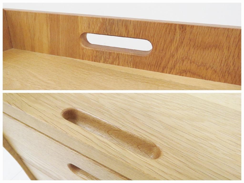 ナラ無垢材 デスク＆チェストワゴン＆チェア セット 本革張り 机 検MUKU工房