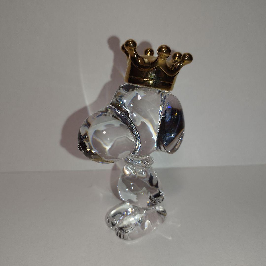 Baccarat クリスタル スヌーピー　王冠付き フィギュリン