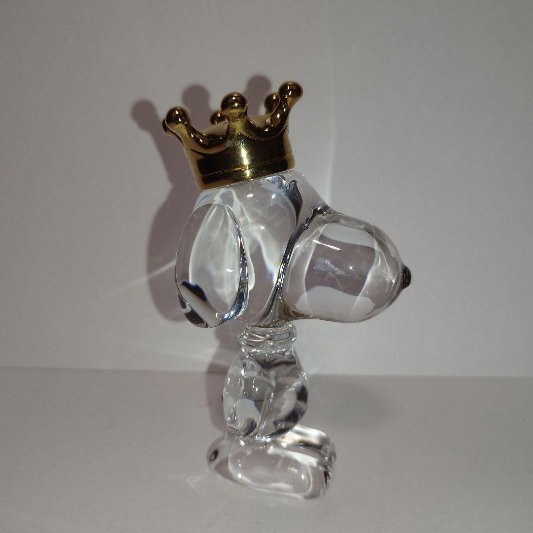 Baccarat クリスタル スヌーピー　王冠付き フィギュリン