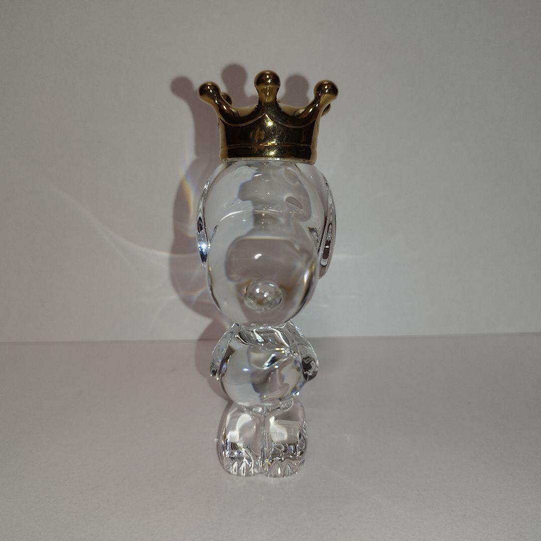 Baccarat クリスタル スヌーピー　王冠付き フィギュリン