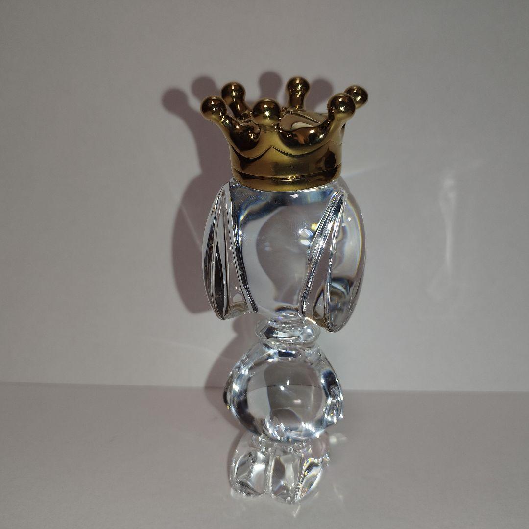 Baccarat クリスタル スヌーピー　王冠付き フィギュリン