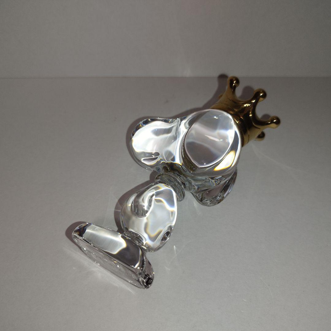 Baccarat クリスタル スヌーピー　王冠付き フィギュリン