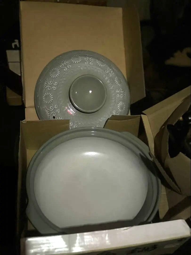 陶器製銀峯陶器 萬古焼 花三島 土鍋 11号 5-6人用万古焼