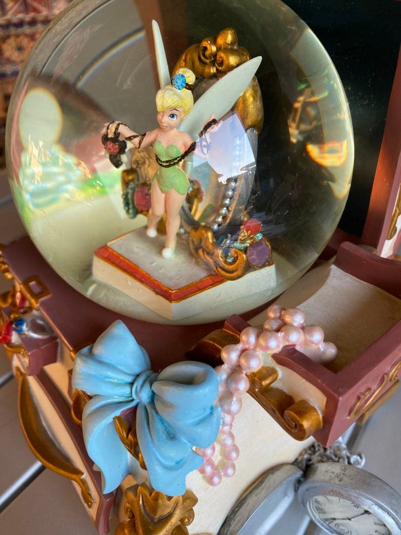 ティンカーベル　スノードーム型オルゴール　ディズニー　オルゴール　スノードーム