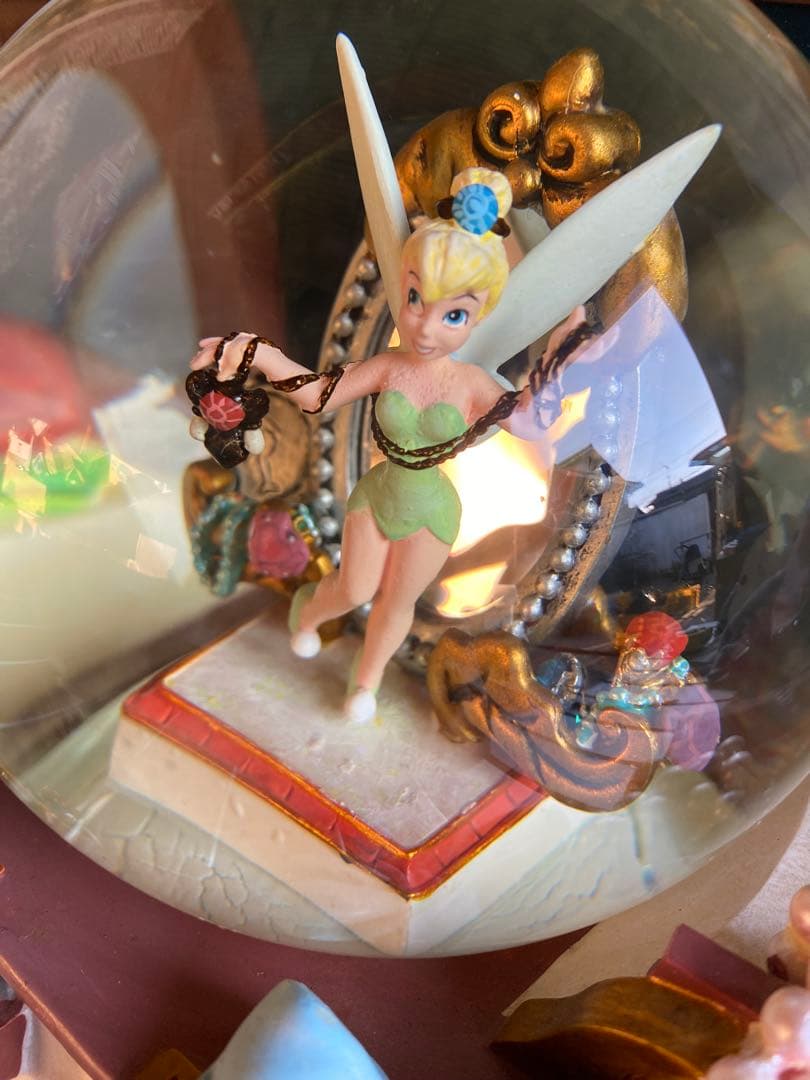 ティンカーベル　スノードーム型オルゴール　ディズニー　オルゴール　スノードーム